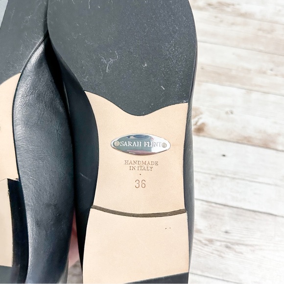 Sarah Flint Natalie Pointed-Toe Flats in Black Vachetta
Size 36 US 6 - Picture 9 of 13